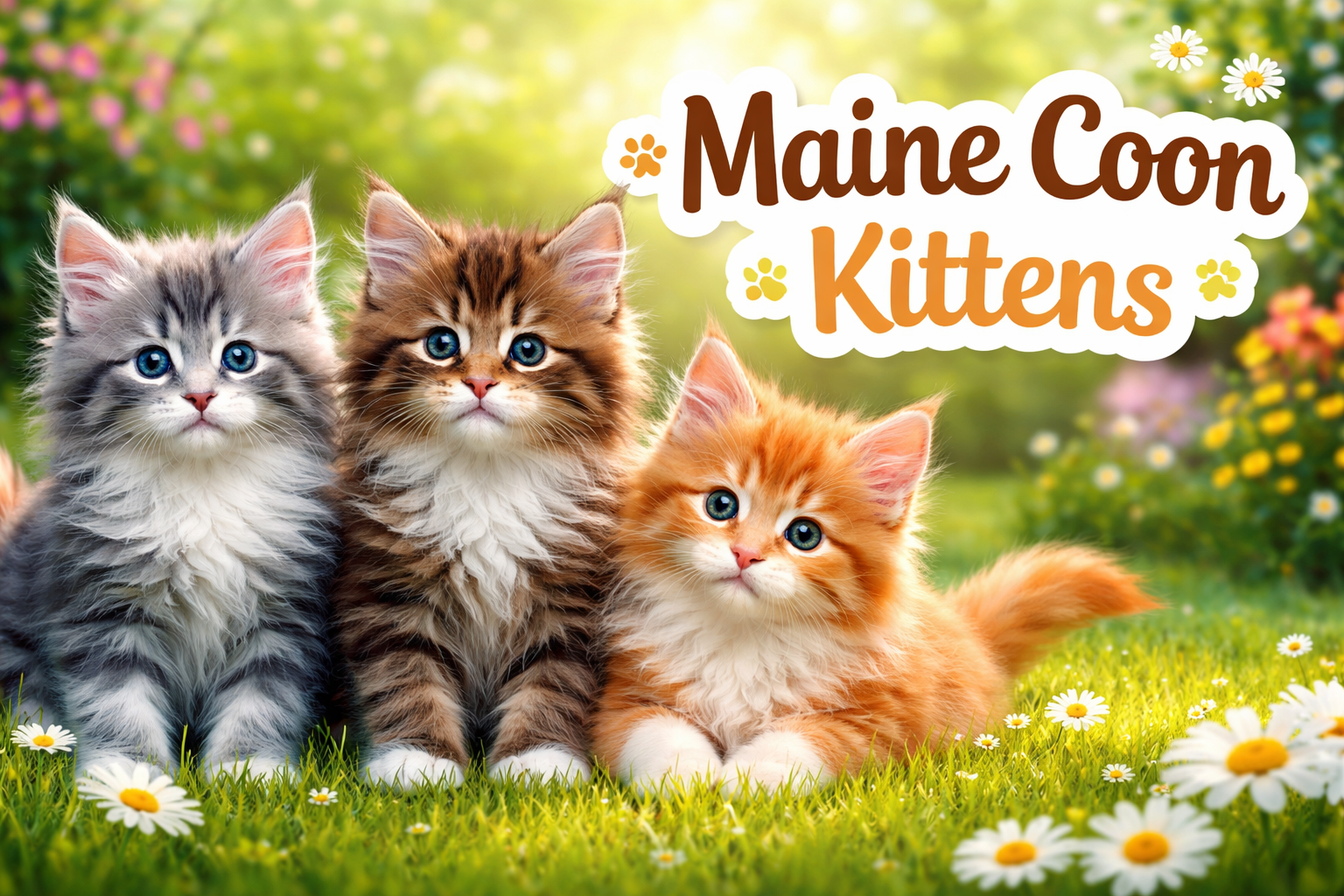 Available Maine Coon kittens in Oregon with fluffy coats and bright eyes, ready for loving homes.